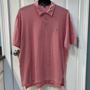 Polo by Ralph Lauren Red White Striped Polo Size XL